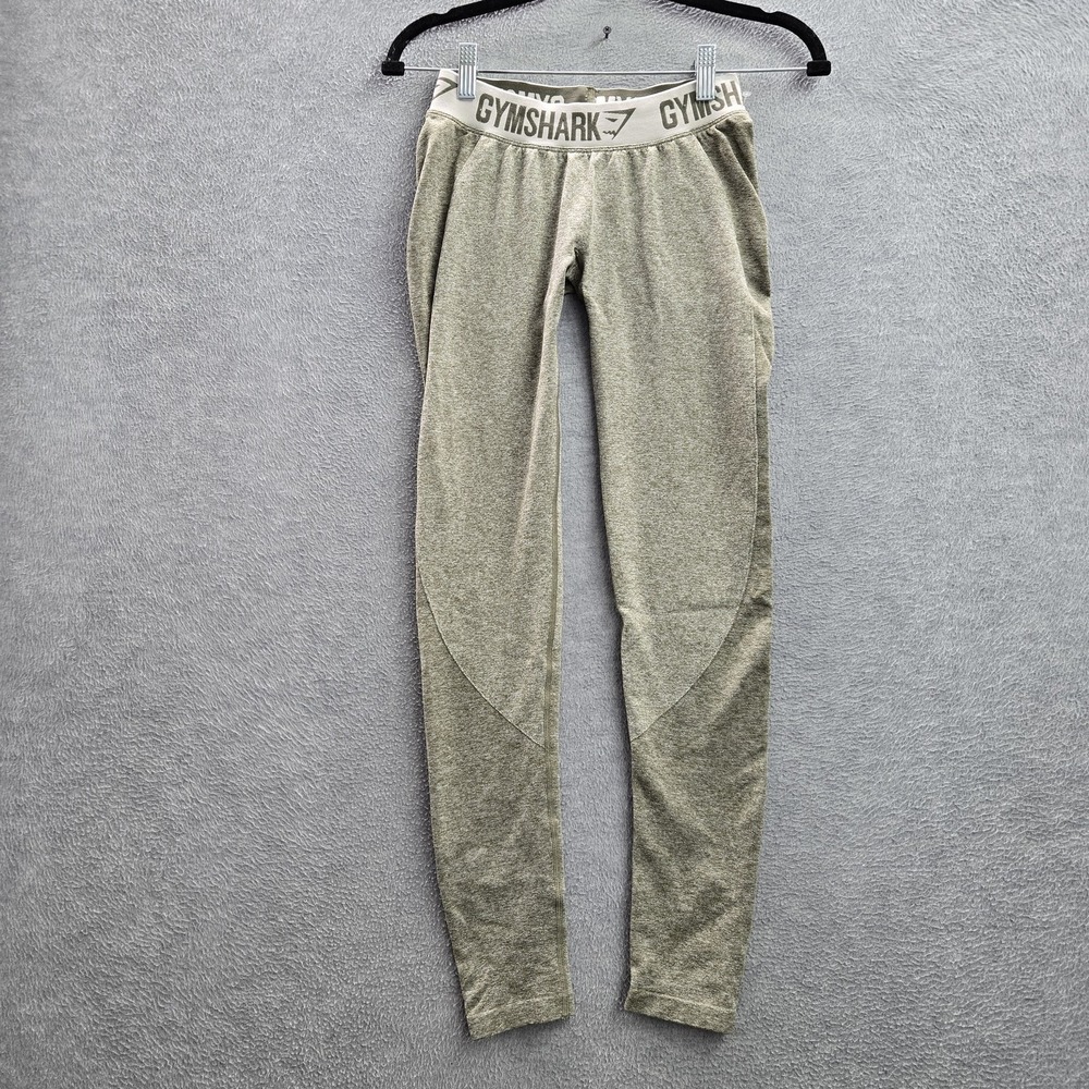 Gymshark Women Activewear Pants S Green Flex Yoga Legging 27" Inseam